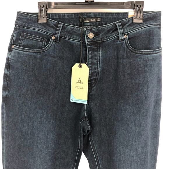 PRANA Women's Buxton Boyfriend Jeans Size 10 Deep Blue Ankle Stretch NWT - Picture 4 of 10